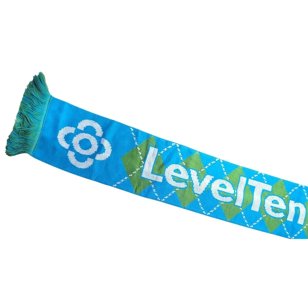 Seattle Sounders Soccer Washington Ruffneck Level Ten Energy‎ Scarf Blue Green